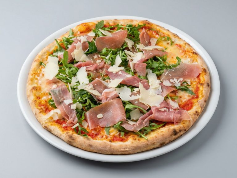 Pizza Crudo, rucola e grana